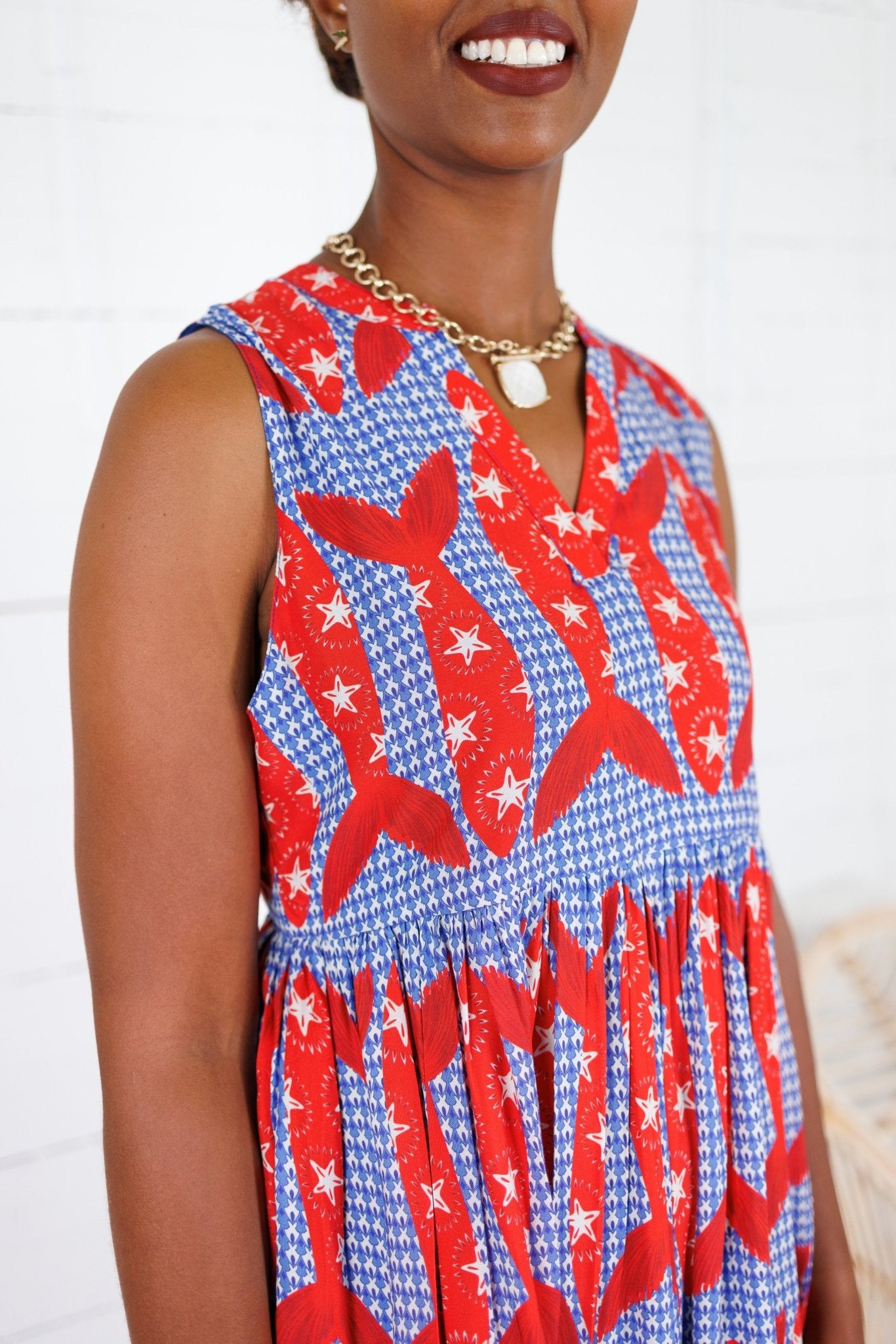 Harbor Catch Bright Red Maxi Dress Briton Court