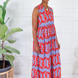 Harbor Catch Bright Red Maxi Dress Briton Court