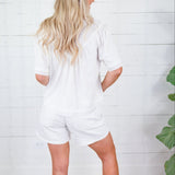 Harris White Smock Detail Top Voy 