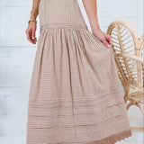 Hendricks Cocoa Gingham Maxi Skirt Karlie 