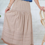 Hendricks Cocoa Gingham Maxi Skirt Karlie 