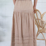 Hendricks Cocoa Gingham Maxi Skirt Karlie 