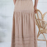 Hendricks Cocoa Gingham Maxi Skirt Karlie 