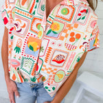Henry Fruit Basket Button Top Karlie