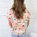 Henry Fruit Basket Button Top Karlie