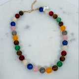High Glossy Multi Color Beaded Necklace