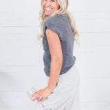 Hillsong Dark Grey Cap Sleeve Sweater Molly Bracken