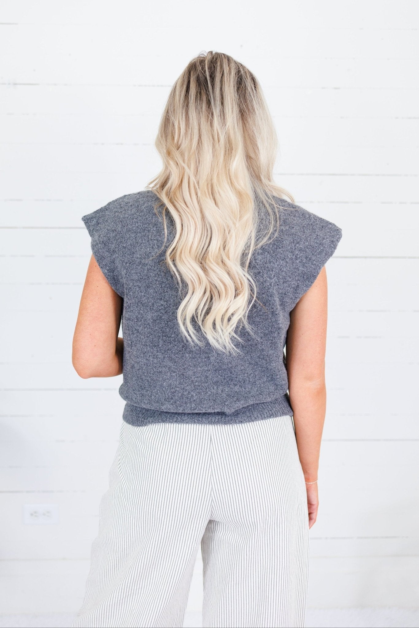 Hillsong Dark Grey Cap Sleeve Sweater Molly Bracken