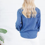 Iris Ease Denim Pullover Top Kut