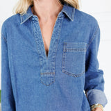 Iris Ease Denim Pullover Top Kut