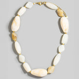 Irregular Shaped Ivory Marble Resin Beads Necklace - A3 Accessories - Jewelry - Clover + Bee