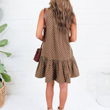 Isla Chocolate Dotty Mini Dress Entro