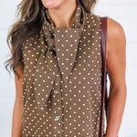 Isla Chocolate Dotty Mini Dress Entro