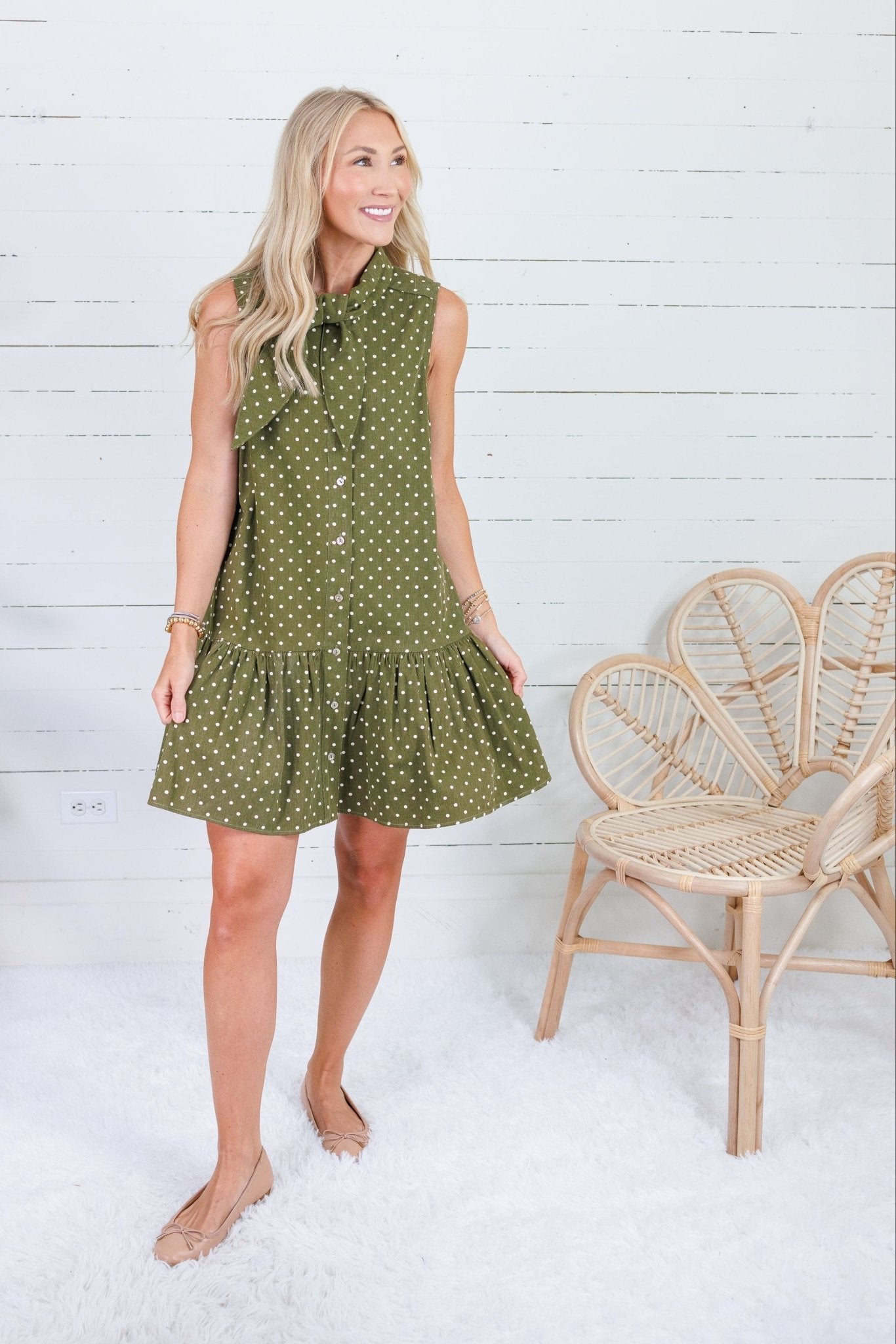 Isla Olive Dotty Mini Dress