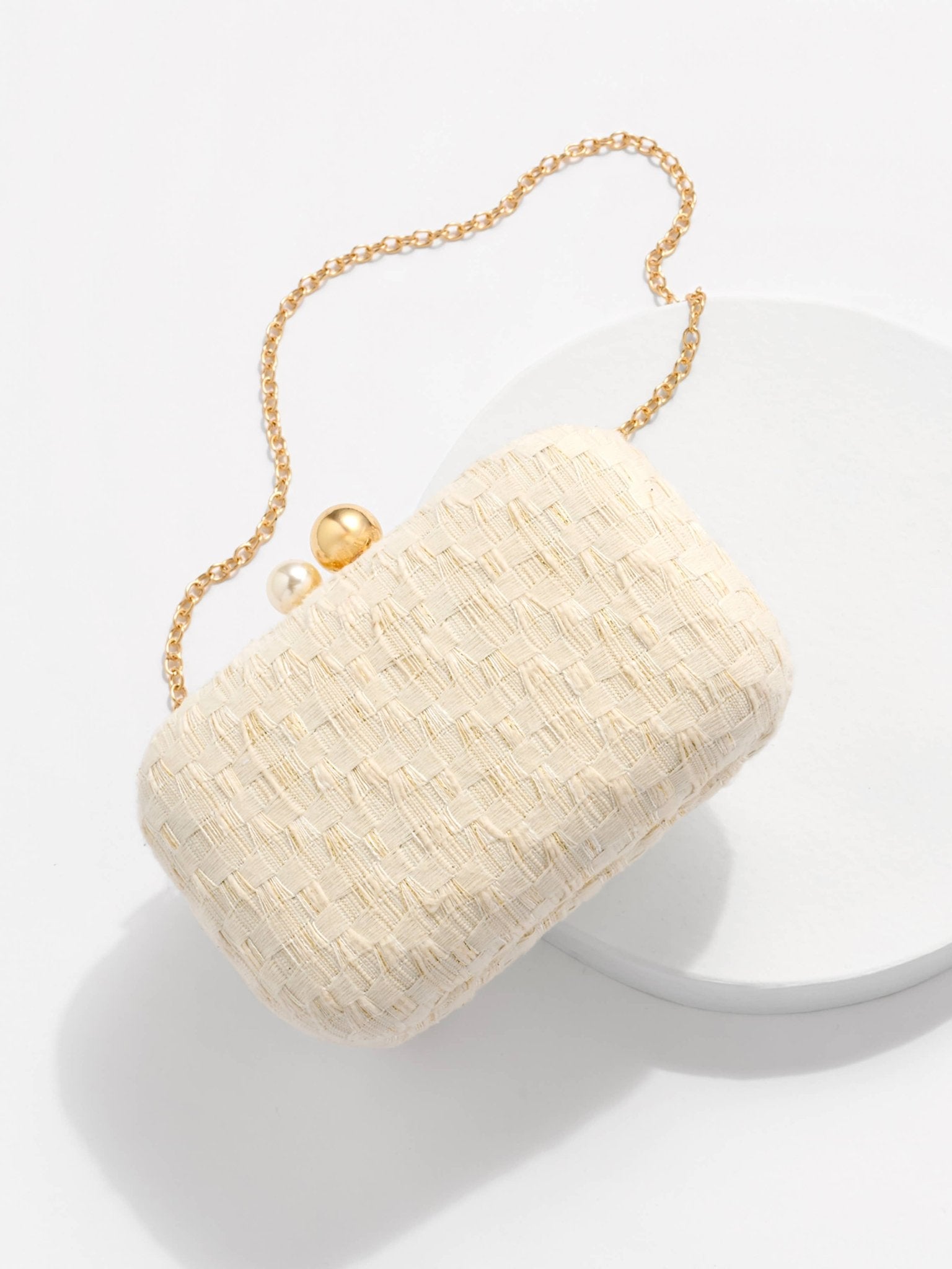 Ivory Veil Minaudiere Handbag - A4 Accessories - Handbags - Clover + Bee
