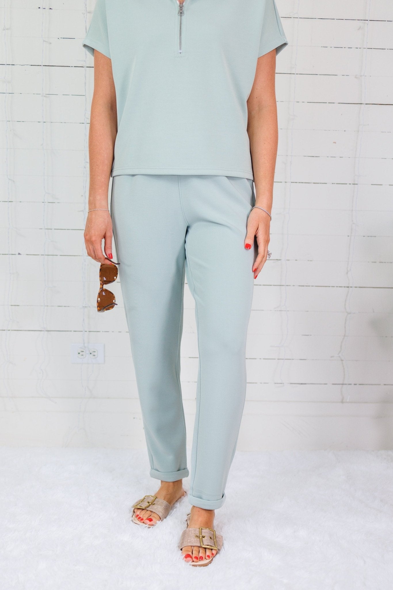 Jackie Sage Cuffed Scuba Pants