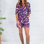 Jackson Navy + Orange Button Top Spin USA
