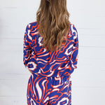 Jackson Navy + Orange Button Top Spin USA