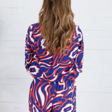 Jackson Navy + Orange Button Top Spin USA