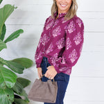 Jackson Purple Floral Top LA Society
