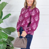 Jackson Purple Floral Top LA Society