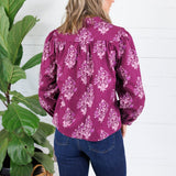 Jackson Purple Floral Top LA Society
