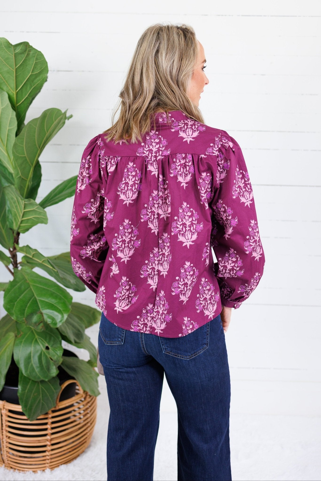 Jackson Purple Floral Top LA Society
