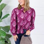 Jackson Purple Floral Top LA Society