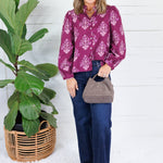 Jackson Purple Floral Top LA Society