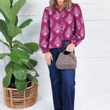 Jackson Purple Floral Top LA Society