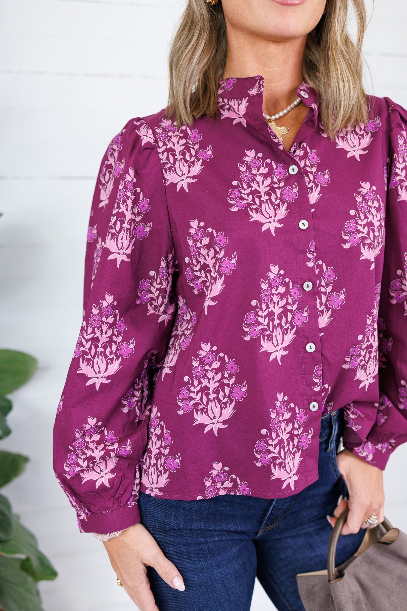 Jackson Purple Floral Top LA Society