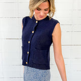 Jane Marine Blue Sweater Vest Be Cool 