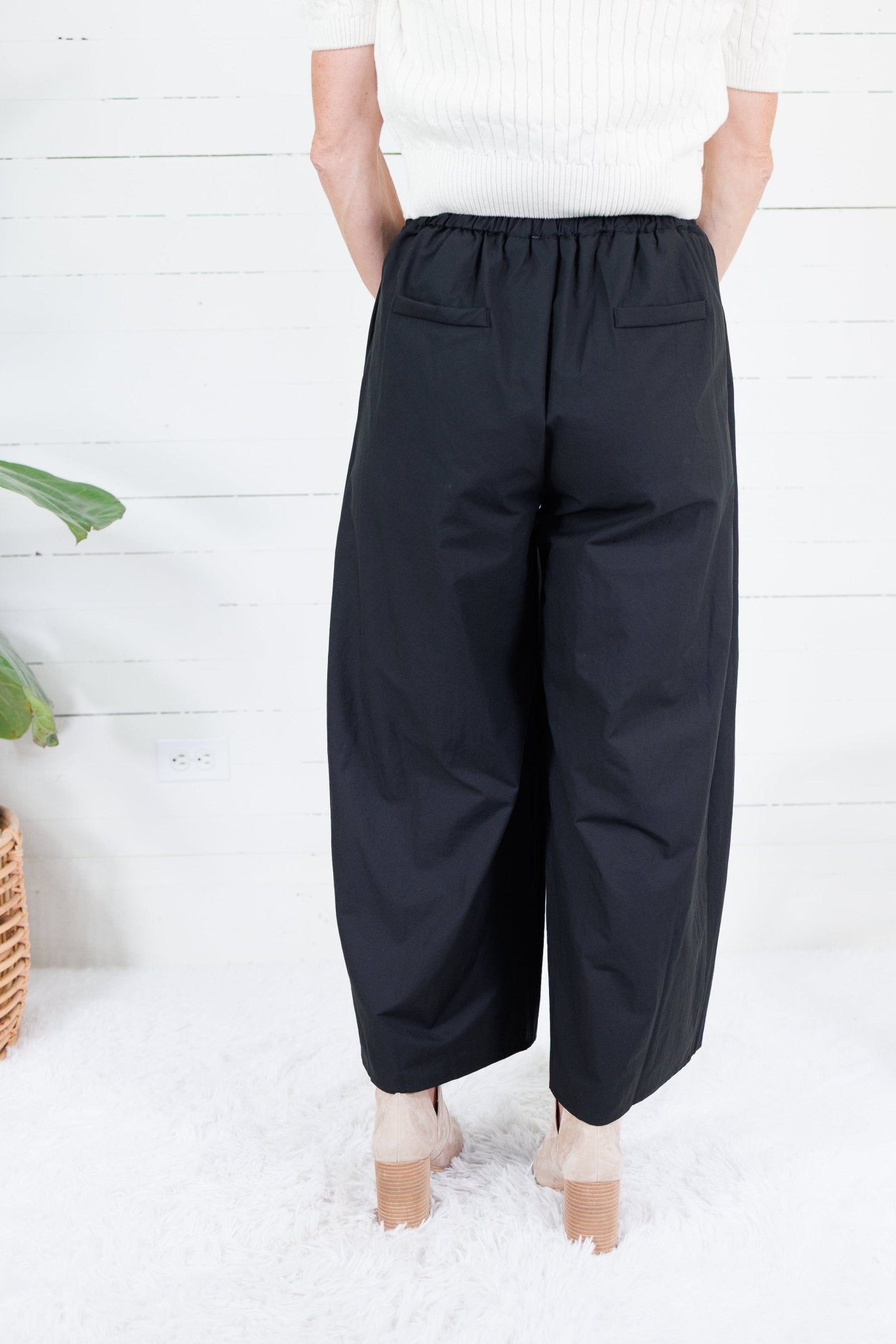 Jasmine Black Wide Leg Pant Brad & Rena