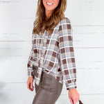 Jeanne Brown + Blue Plaid Top Skies are Blue