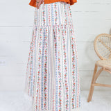 Jeanne Ivory French Floral Maxi Skirt