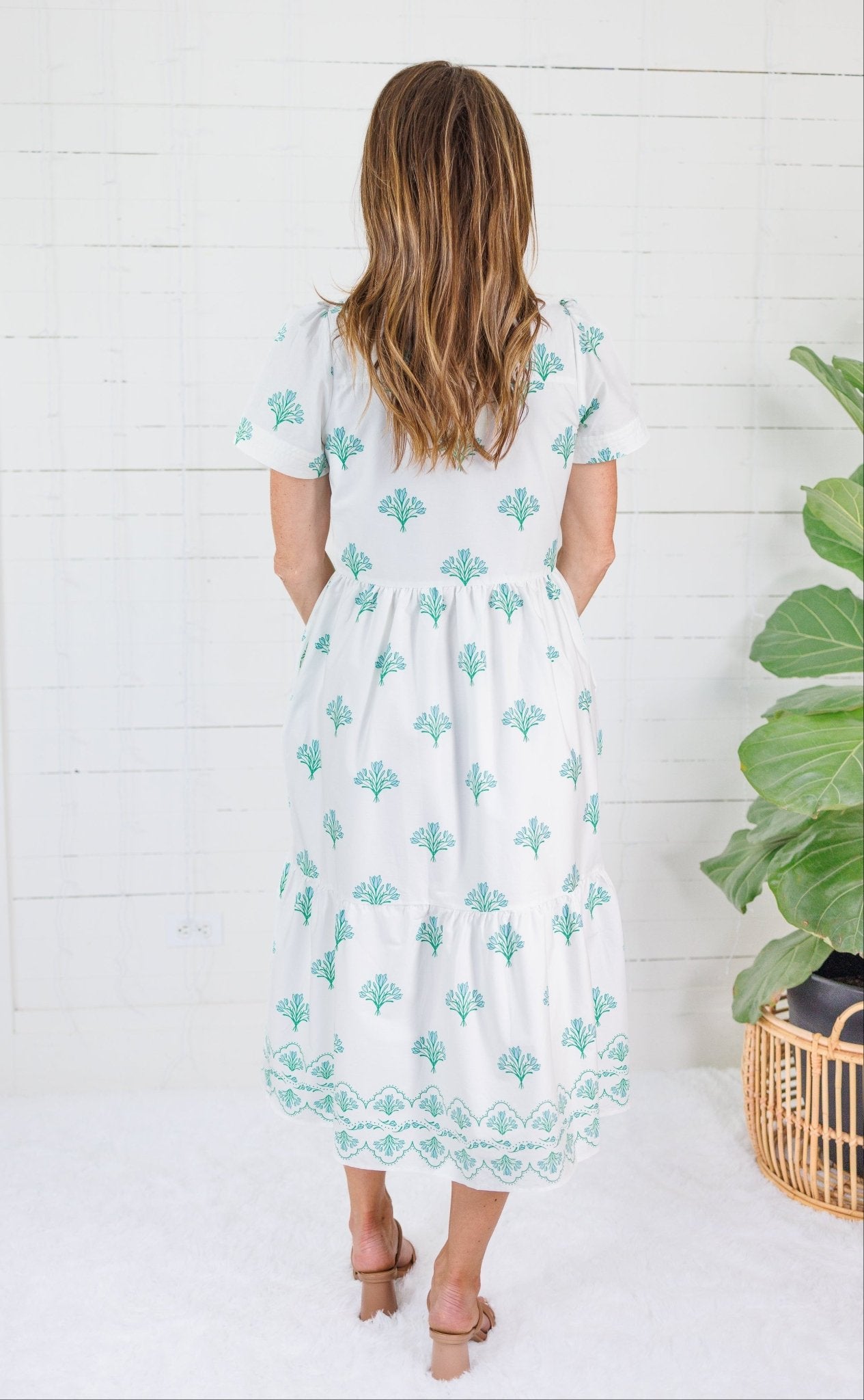 Jema Blue Bell Blooms Midi Dress Mary Square