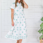 Jema Blue Bell Blooms Midi Dress Mary Square