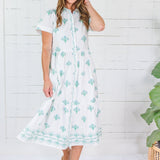 Jema Blue Bell Blooms Midi Dress Mary Square