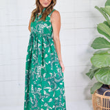 Jenny Emerald Linen Maxi Dress Briton Court 