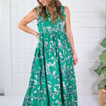 Jenny Emerald Linen Maxi Dress Briton Court 