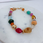 Jerome Multi + Gold Beaded Necklace Golden Stella