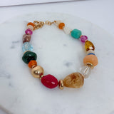Jerome Multi + Gold Beaded Necklace Golden Stella