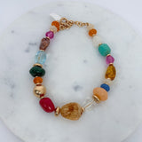 Jerome Multi + Gold Beaded Necklace Golden Stella