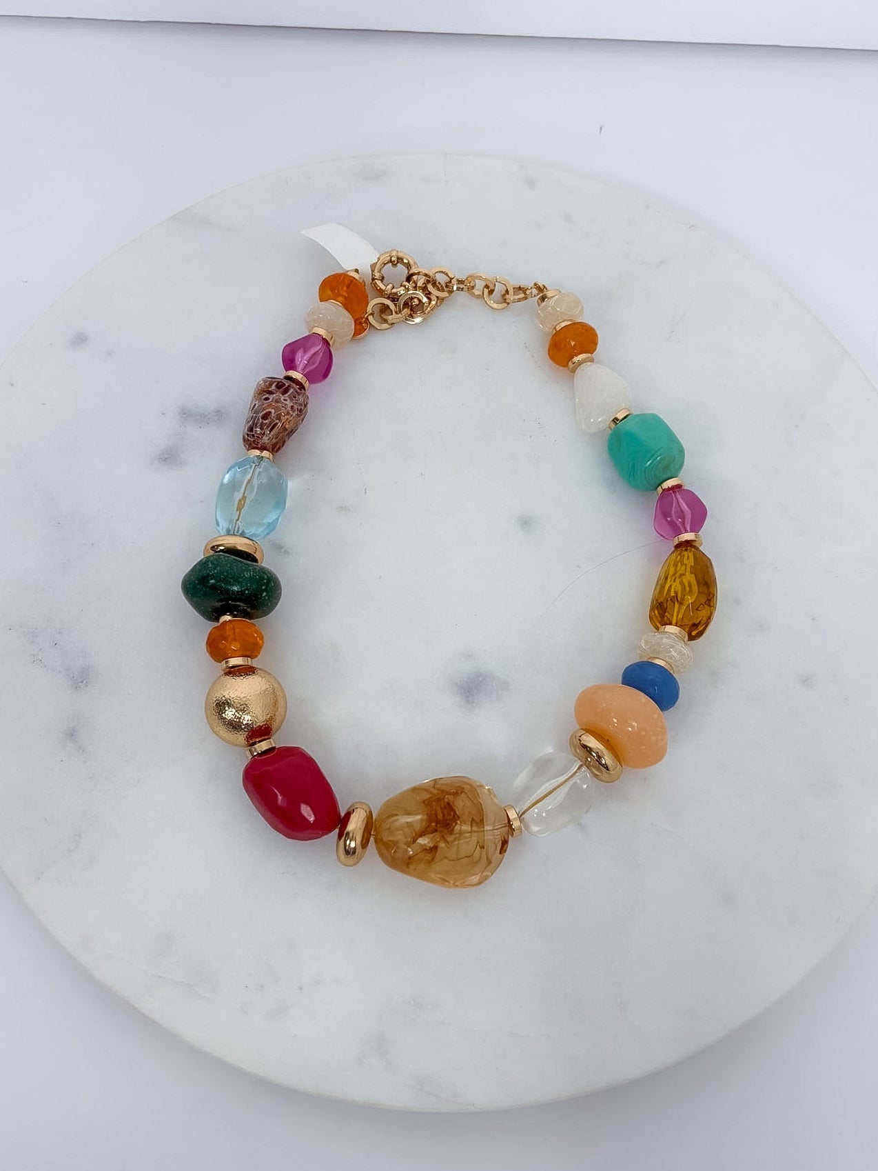 Jerome Multi + Gold Beaded Necklace Golden Stella