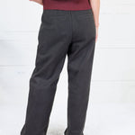 Jet Black Trouser Pants Elle Grey