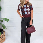 Jet Black Trouser Pants Elle Grey