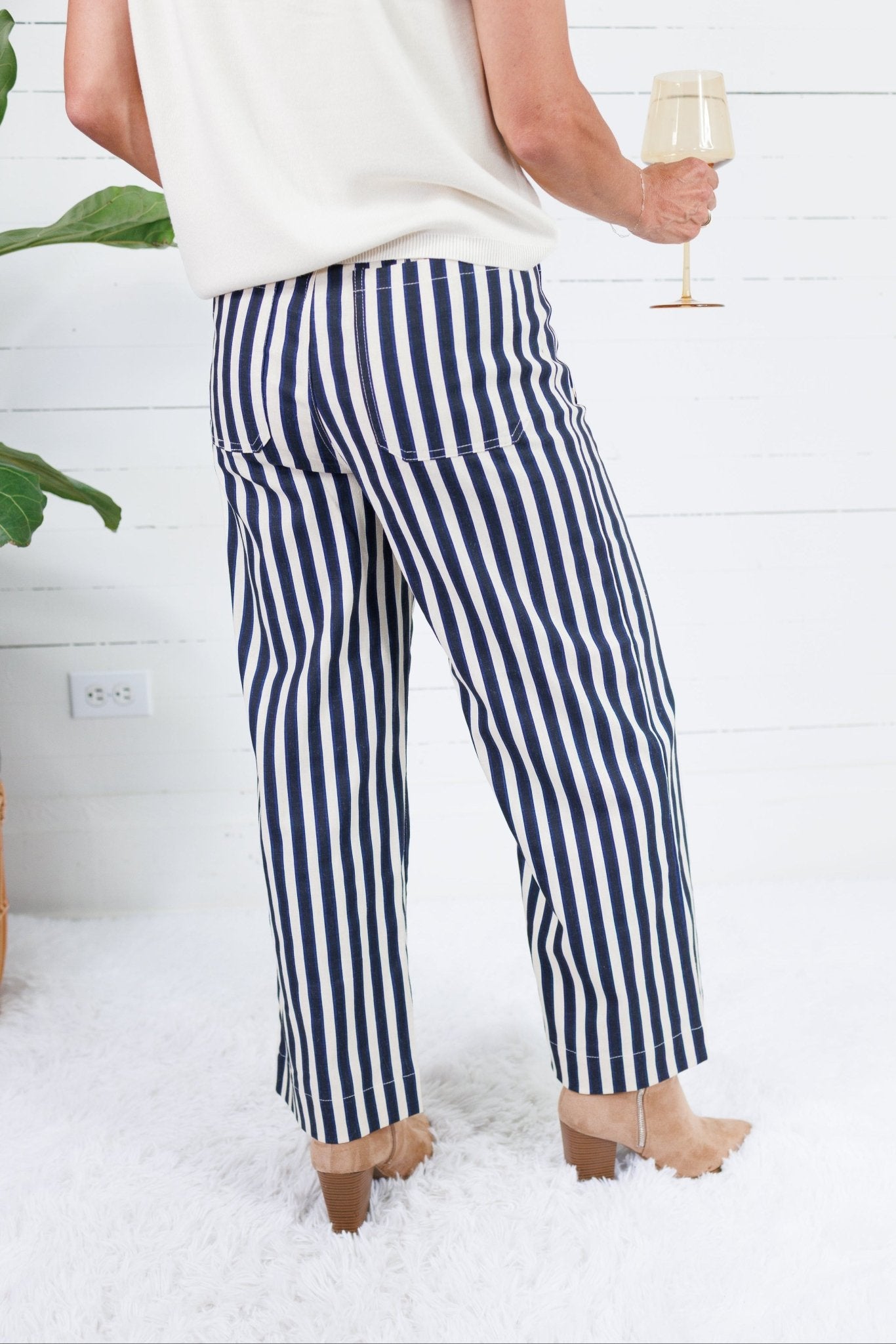 Johnny Navy Stripe Pants Lucy Paris