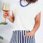 Johnny Navy Stripe Pants Lucy Paris