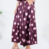 Johnny Plum Pleated Dotty Midi Skirt Glam