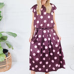 Johnny Plum Pleated Dotty Midi Skirt Glam